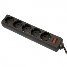 Сетевой фильтр DEFENDER ES. 5 розеток, чёрный